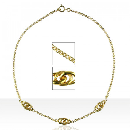 Collier Plaqué Or 3 ESCLAVES  40CM              