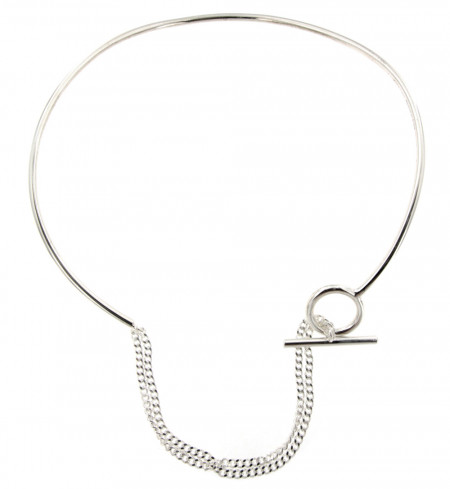 Collier rigide et fermoir BARRETTE Argent EPURE 