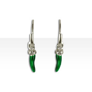 Créoles Argent PIMENT LAQUE                       
