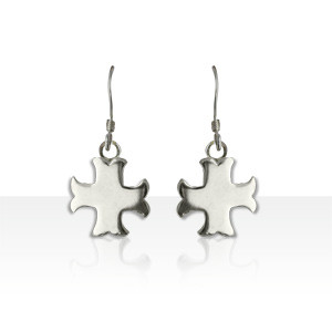Crochets Argent CROIX CATHARE MM                  