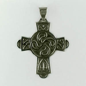 Croix Argent TREFLE                               
