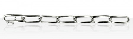 Gourmette Argent OB FIL RECTANGLE GM              