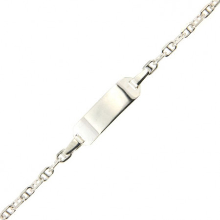 Gourmette enfant maille Marine Argent 