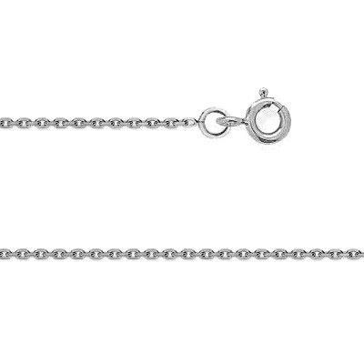 Chaine FORCAT Or blanc 375°°° Diamantée 0,8 MM - 40cm