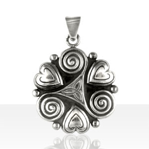 Médaille Argent COEUR TRISKELL                    