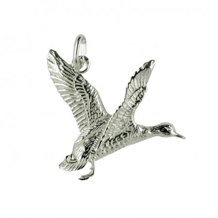 Pendentif Argent CANARD AILES HAUTES
