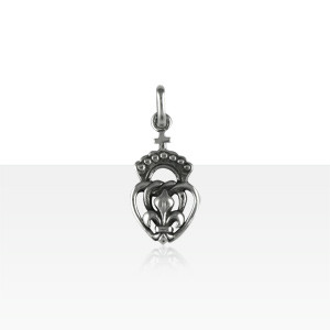 Pendentif Argent COEUR VENDEEN 2/FLEUR DE LYS