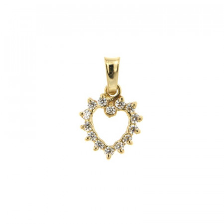 Pendentif COEUR Oxyde Or 375°°°