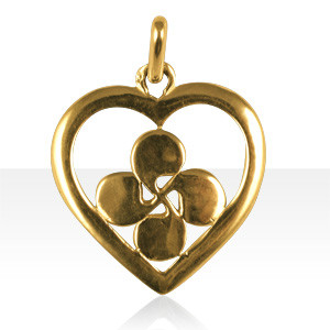 Pendentif Plaqué Or COEUR/CB 5                  