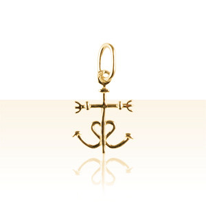 Pendentif Plaqué Or CROIX DE CAMARGUE MM             