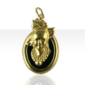 Pendentif Plaqué Or ONYX/OV-GM MARTINI          
