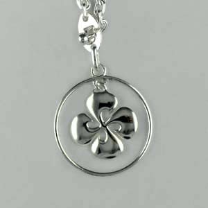 Porte-clés Argent CROIX BASQUE CERCLE            