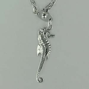 Porte-clés Argent HIPPOCAMPE PM                   