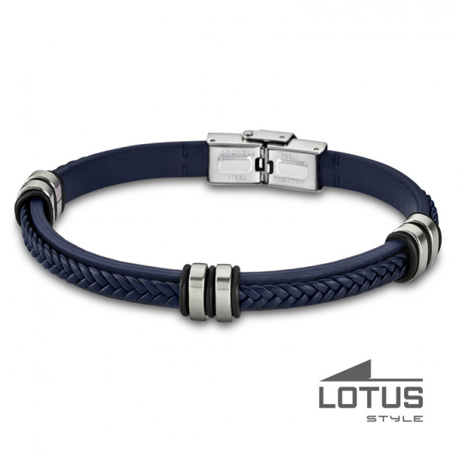 Bijou Bracelet Breton Cuir Bracelet Cuir Bleu Tressé LOTUS STYLE
