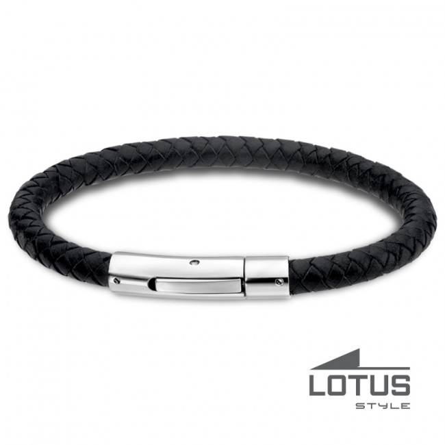 Bracelet Cuir tresse Acier LOTUS Bijoux