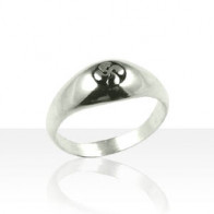 Chevalière Argent JONC BOMBE CB                   