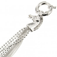 Collier Argent MULTIFILS TETES CHEVAUX                 