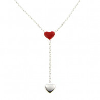 Collier COEUR rouge Argent