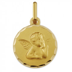 Médaille ronde ANGE Raphael Or 375°°°