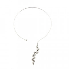 Collier Argent BOULE DECALEE