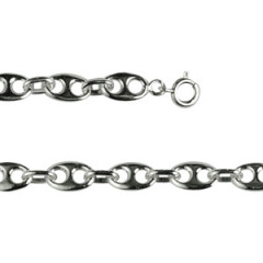 Bracelet Argent Chaine MARINE PLATE               