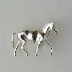 Pin's Argent CHEVAL PM