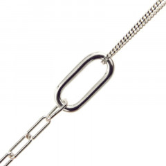 Bracelet Argent OTO OVAL2 Ch_rectangle 0,9-GL45 - 19cm