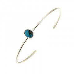 Bracelet Argent KHEOPS JONC 8/6 Turquoise