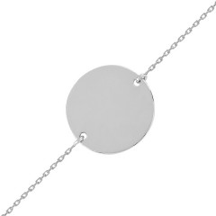 Bracelet JETON  Or blanc 750°°° - 18/16/14cm