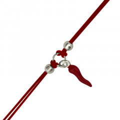 Bracelet Argent NILA PIMENT-rouge