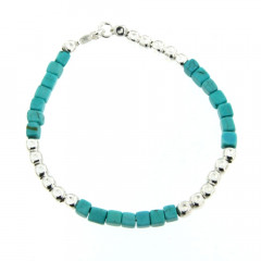 Bracelet Argent & Turquoise MASSAÏ