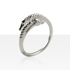 Bague Argent TETE DE CHEVAL DOUBLE                
