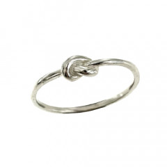 Bague fil Argent Noeud Simple l: 4mm