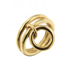 Bague CERCLE PAMPILLE EPURE Double anneau Plaqué Or