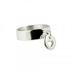 Bague Médaille coeur Argent massif - EPURE 5mm