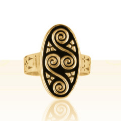 Bague Plaqué Or 2 VOLUTES                       