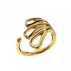 ***Bague Plaqué Or PALMY TRI PM