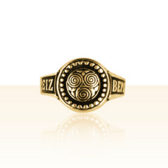 Bague Plaqué Or TRISKELL PM Entourage Boules    