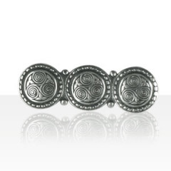 Barrette Argent 3 TRISKELLS                       