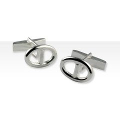 B.Manchettes Argent MAILLE MARINE               