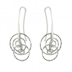 ***B.O. Argent BASCULE 5 Cercles de face L: 4,5cm - l: 20mm