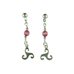 B.O. Argent NI-TRISKELL PLAT PAMP/VERRE BLEU      