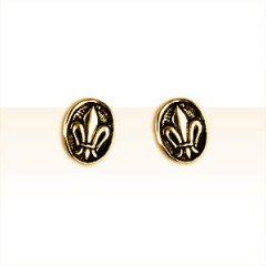 B.O. Plaqué Or OVALE FLEUR DE LYS