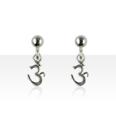 Boucles d'oreilles AUM Argent    