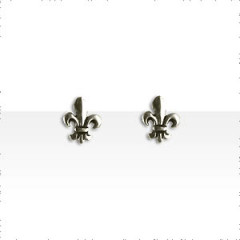 Boucles d'oreilles FLEUR DE LYS Argent       