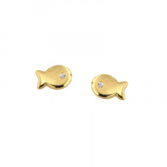 Boucles d'oreilles POISSON Or 375°°° - VIS SECURITE