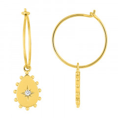Boucles d'oreilles Rose des vents Oxyde
