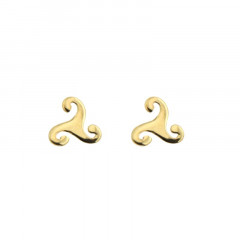 Boucles d'oreilles TRISKEL PLAT PM Or 375°°° 