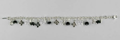 Bracelet Argent 5CB/BATONS NOIR                 