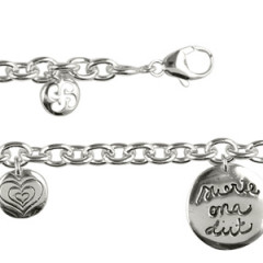 Bracelet Argent "GRAFFITI" 4 PAMPILLES          